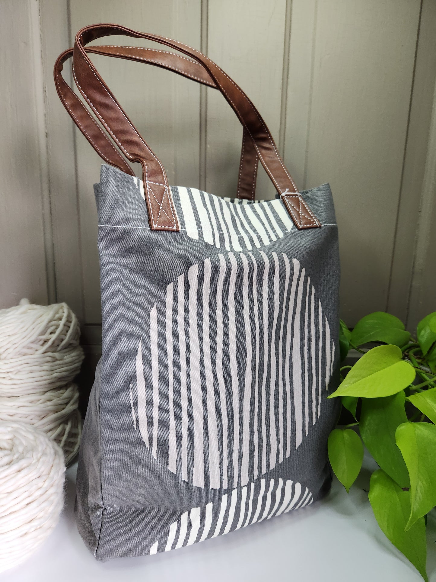 Knitting Project Bag, Market Tote, Big Sur