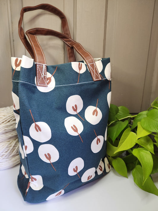 Knitting Project Bag, Market Tote, Tansy