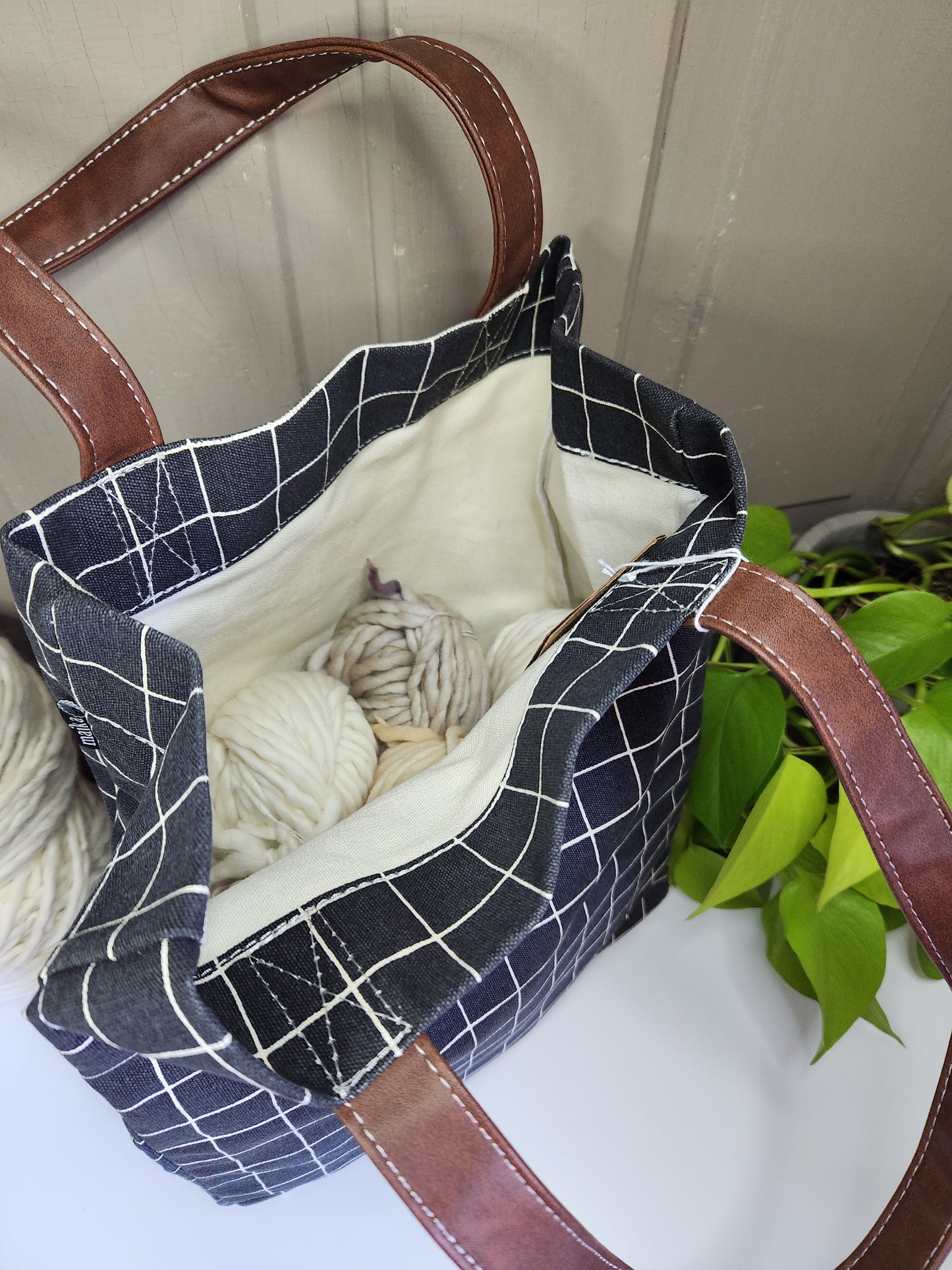 Knitting Project Bag, Market Tote, Belvedere