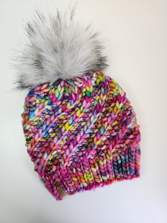 Merino Wool Pom Hat