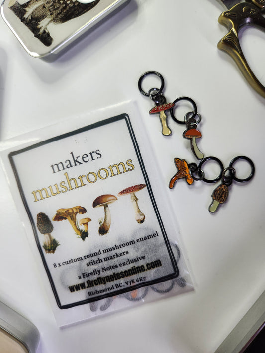 Mushroom Stitch Markers (Set of 10)