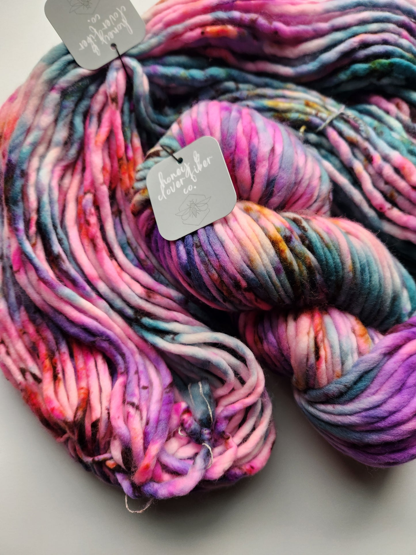 Honey and Clover | Hand Dyed Merino Wool Super Bulky | Silent Lucidity