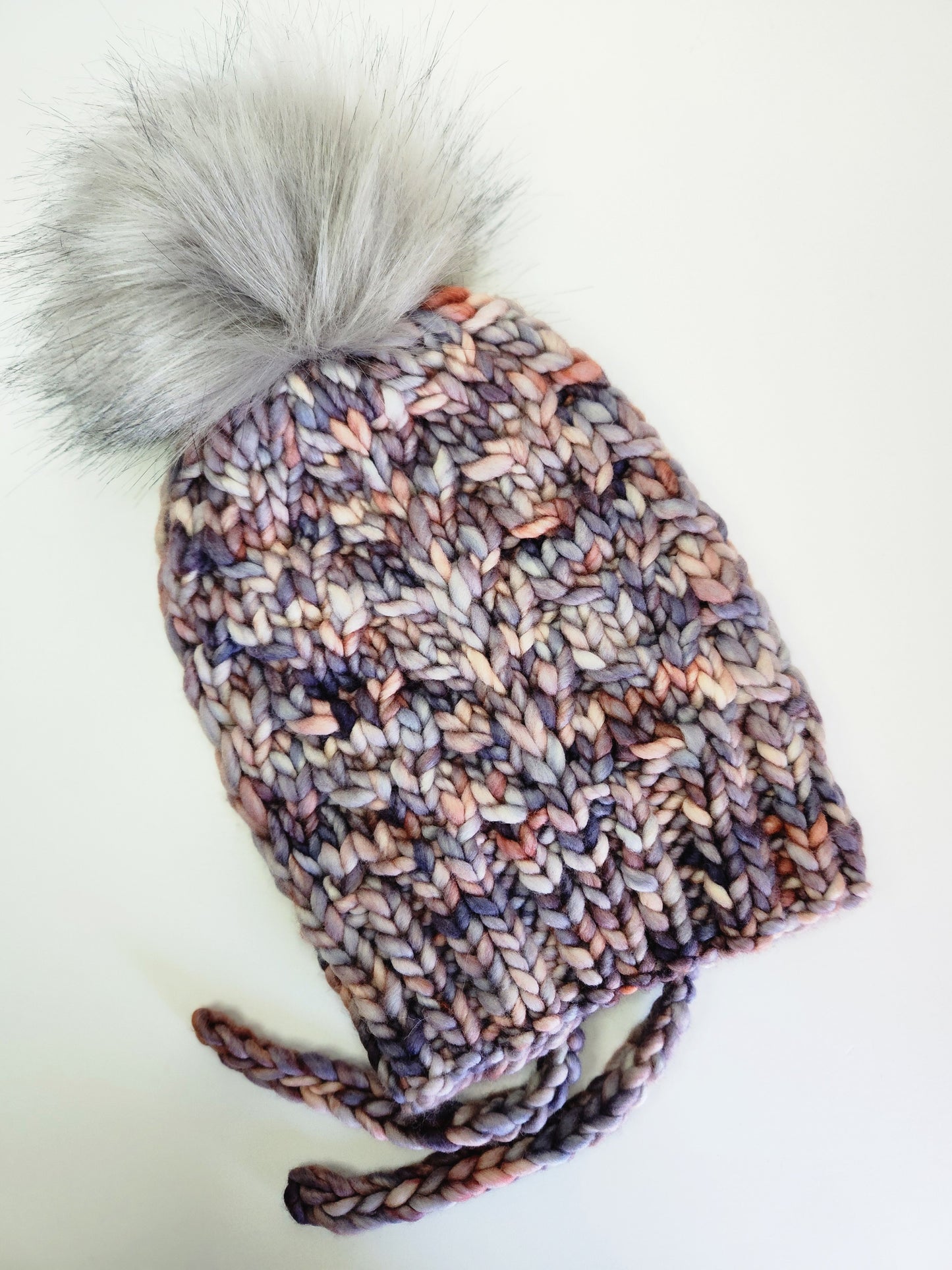 Merino Wool Split Brim Pom Hat