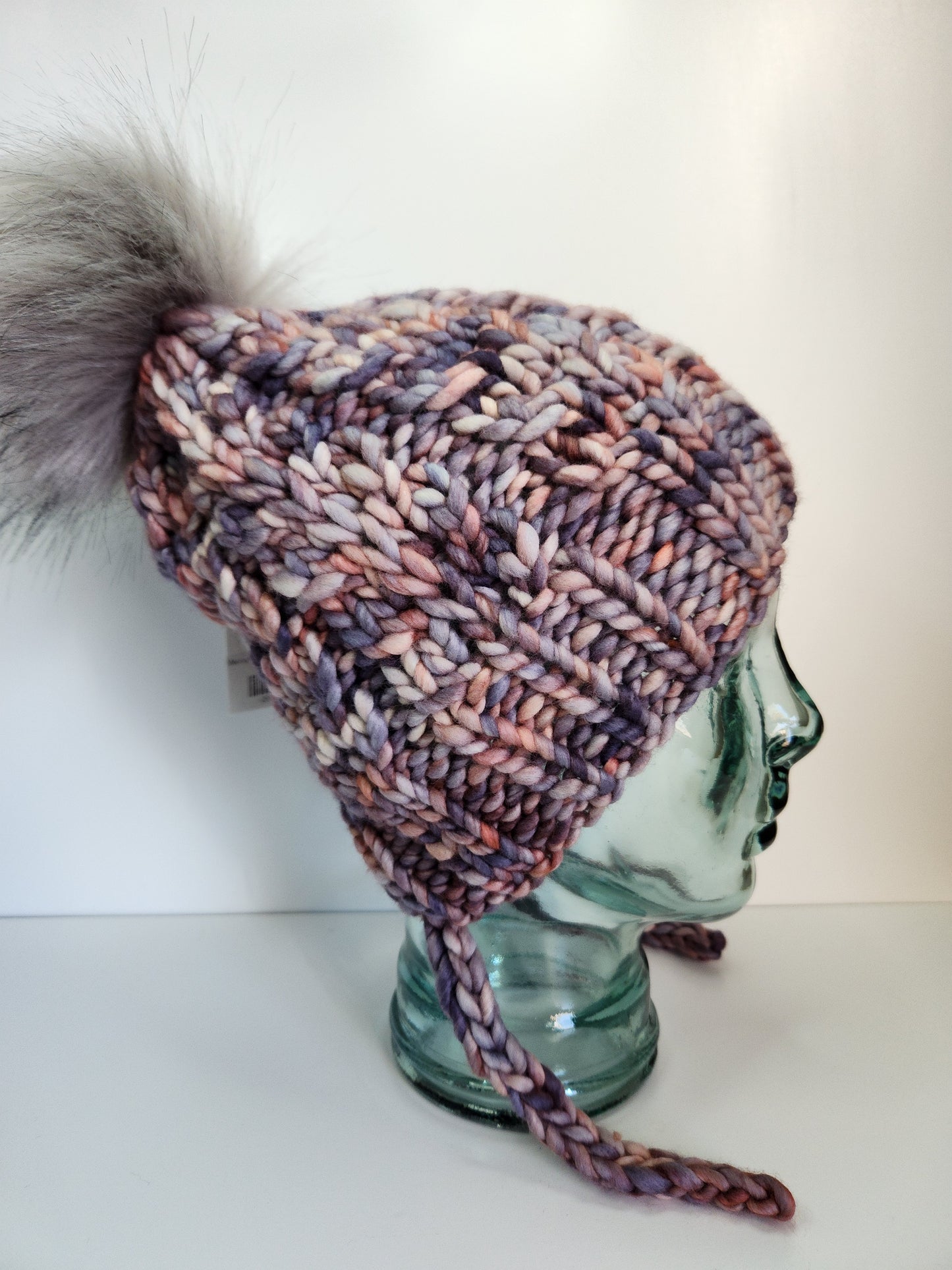 Merino Wool Split Brim Pom Hat