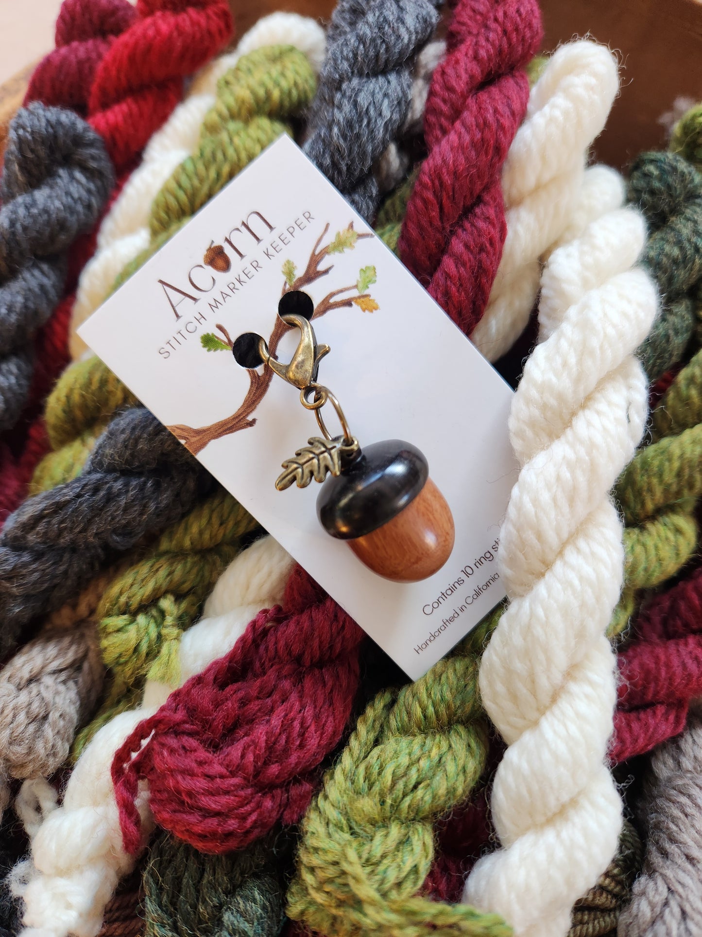 Little Acorn Stitch Marker Keeper