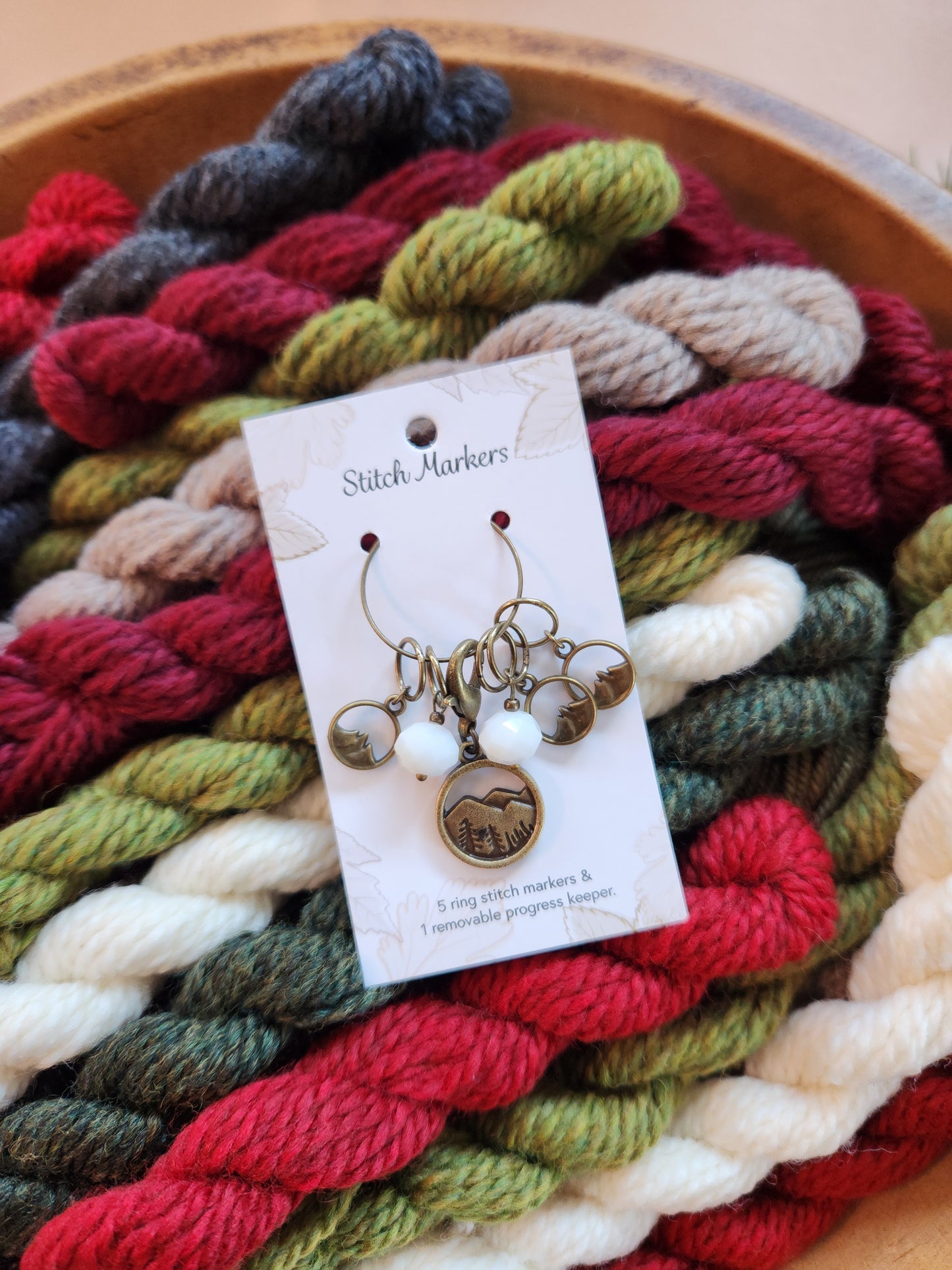 Winter Forest Stitch Marker Set (Mountain)