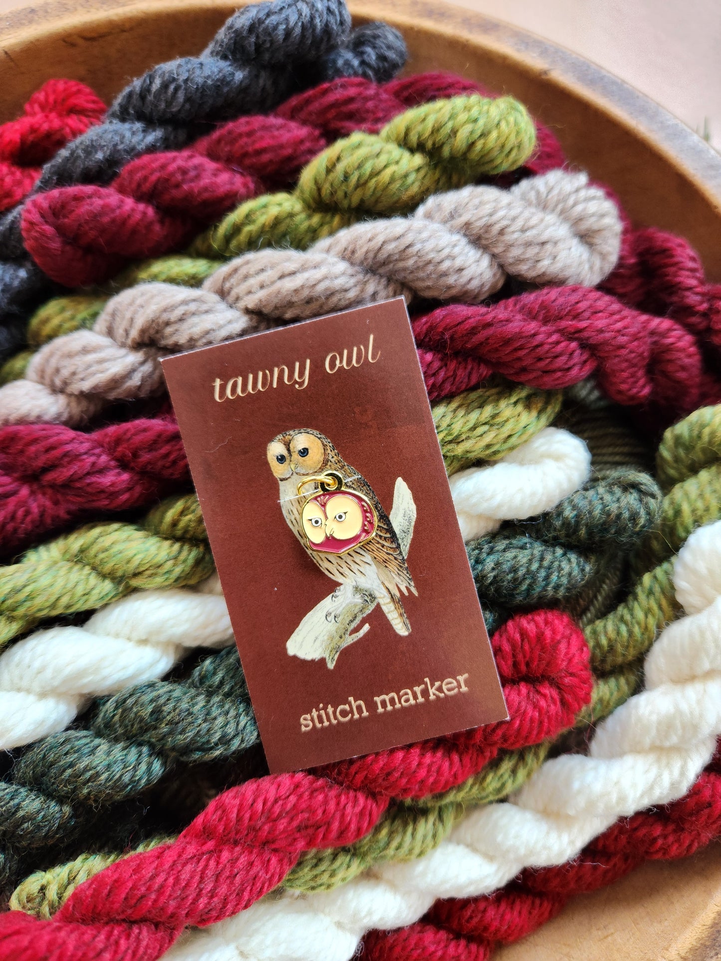 Round Owl Stitch Marker (Single Stitch Marker)