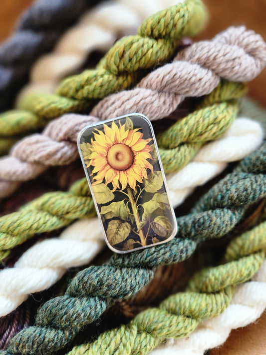 Small Sunflower Notions Tin