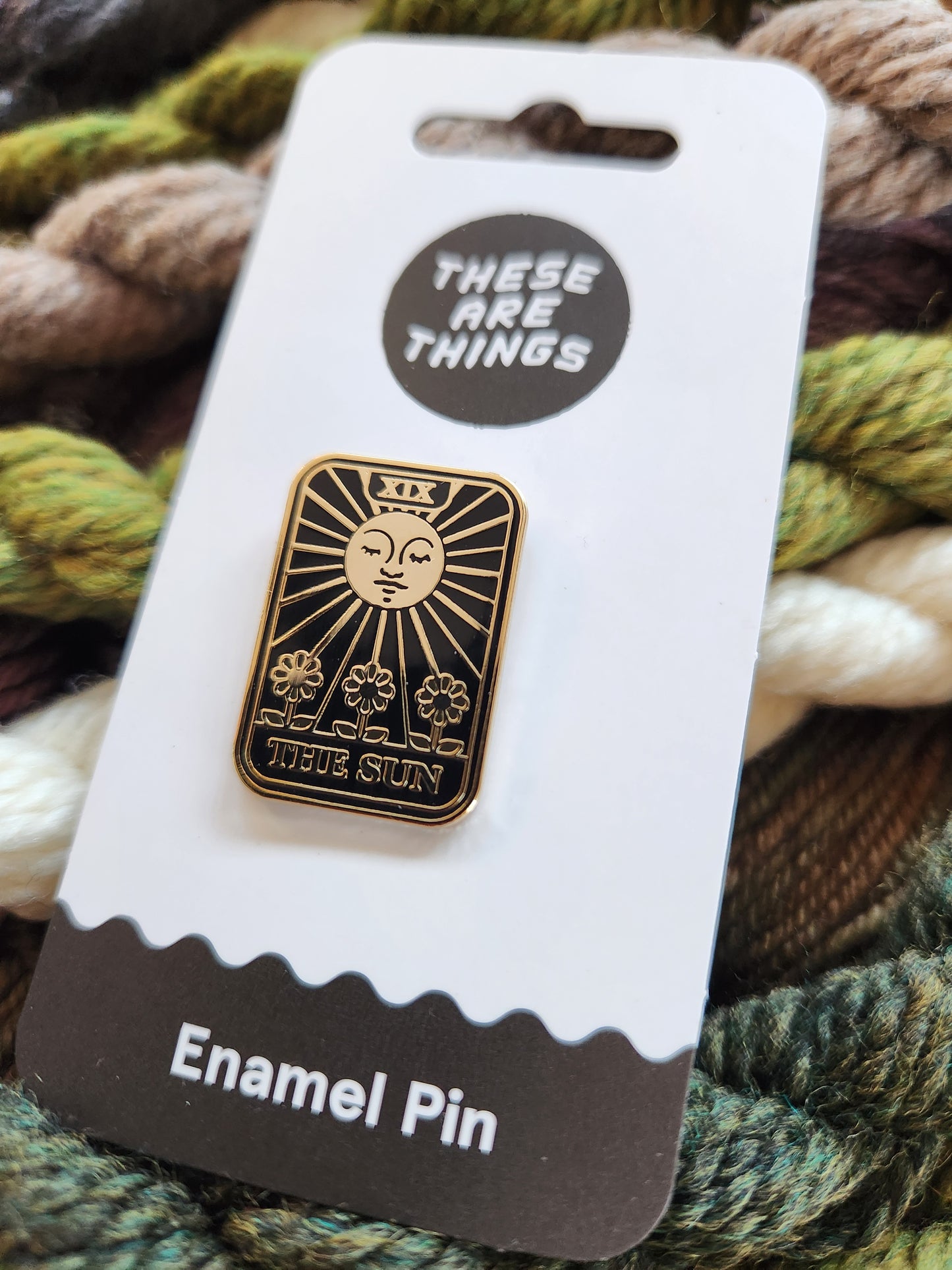 Sun Tarot Enamel Pin