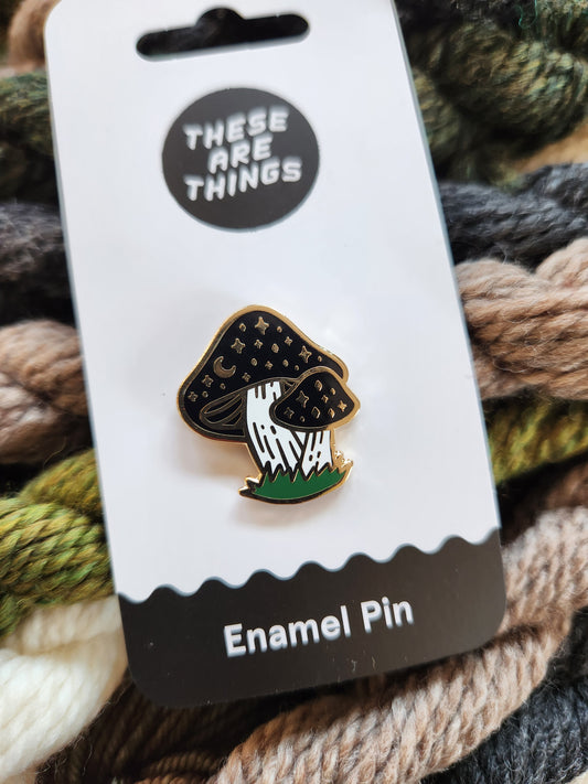 Cosmic Mushroom Enamel Pin