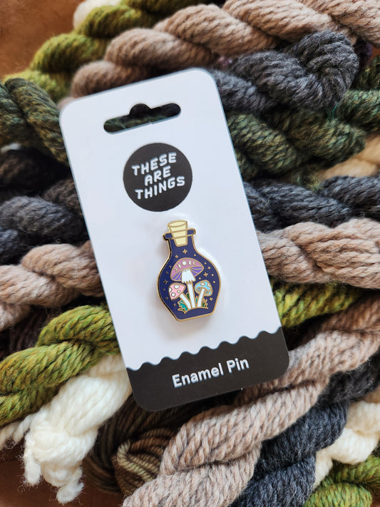 Mushroom Colony Enamel Pin