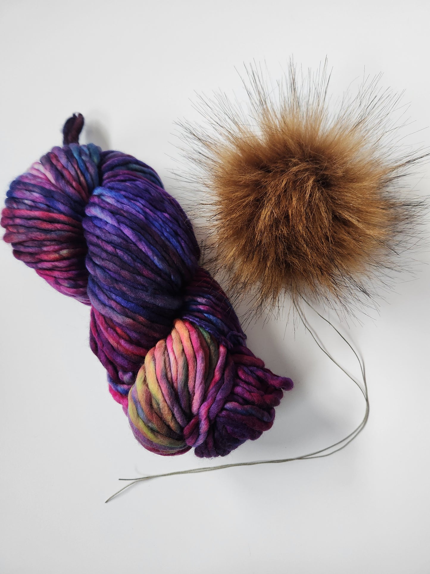 Yarn and Pom Bundle, Malabrigo Rasta, Aniversario