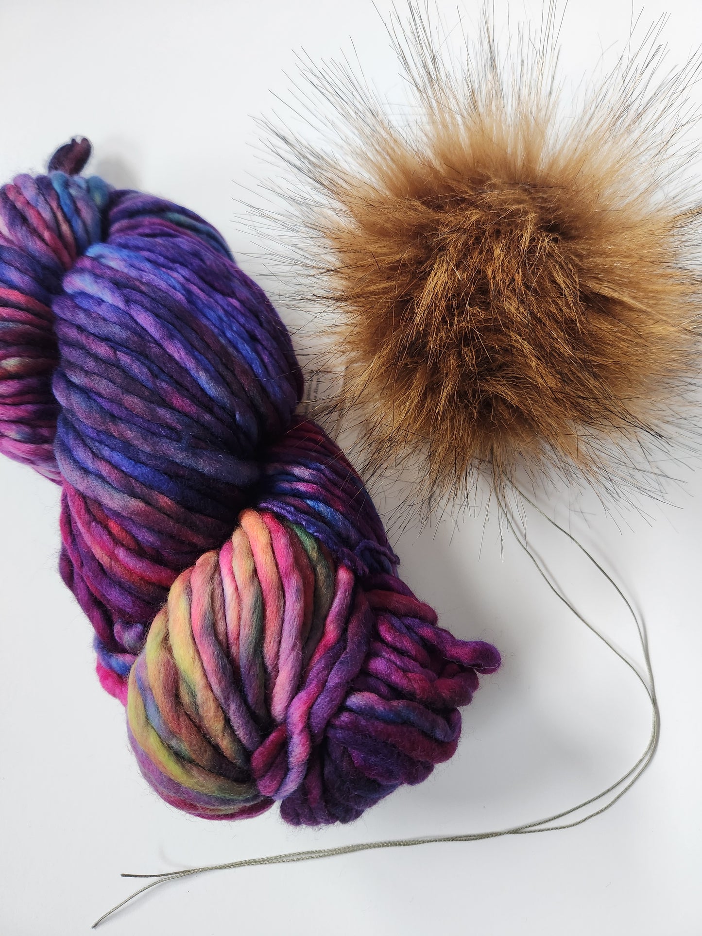 Yarn and Pom Bundle, Malabrigo Rasta, Aniversario