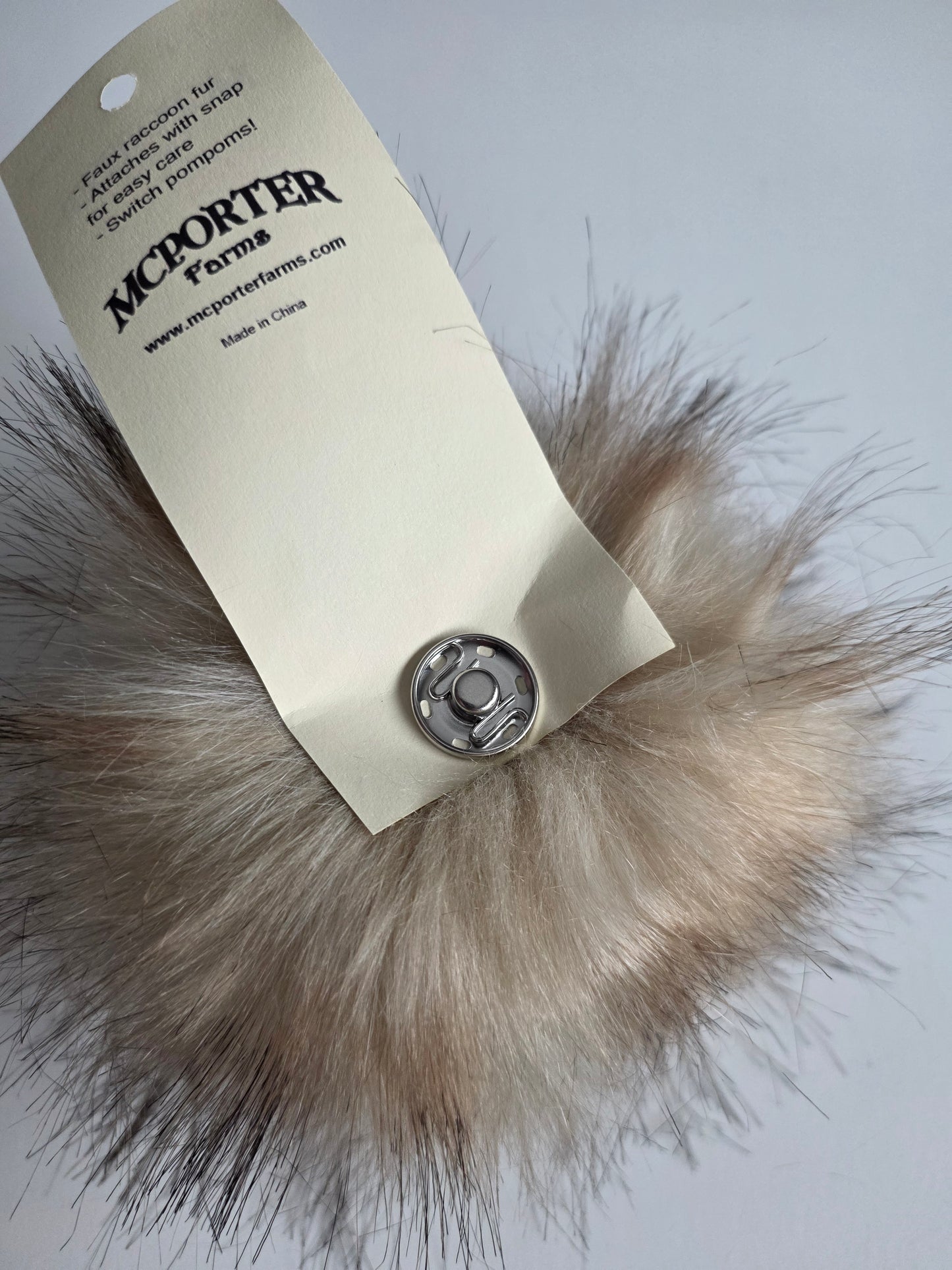McPorter Farms | Faux Raccoon Fur Pom | 324