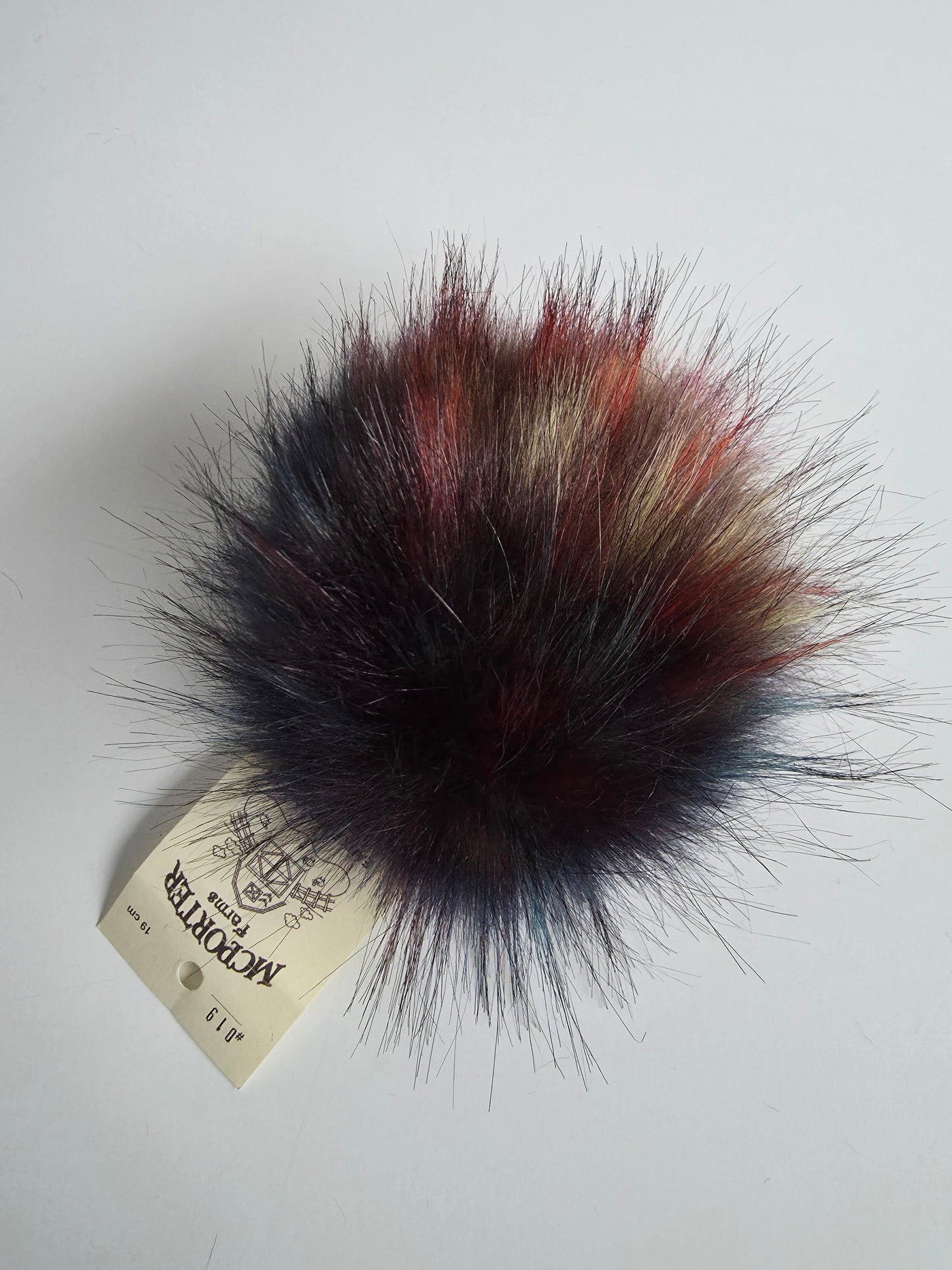 McPorter Farms | Faux Raccoon Fur Pom | 19-Multi