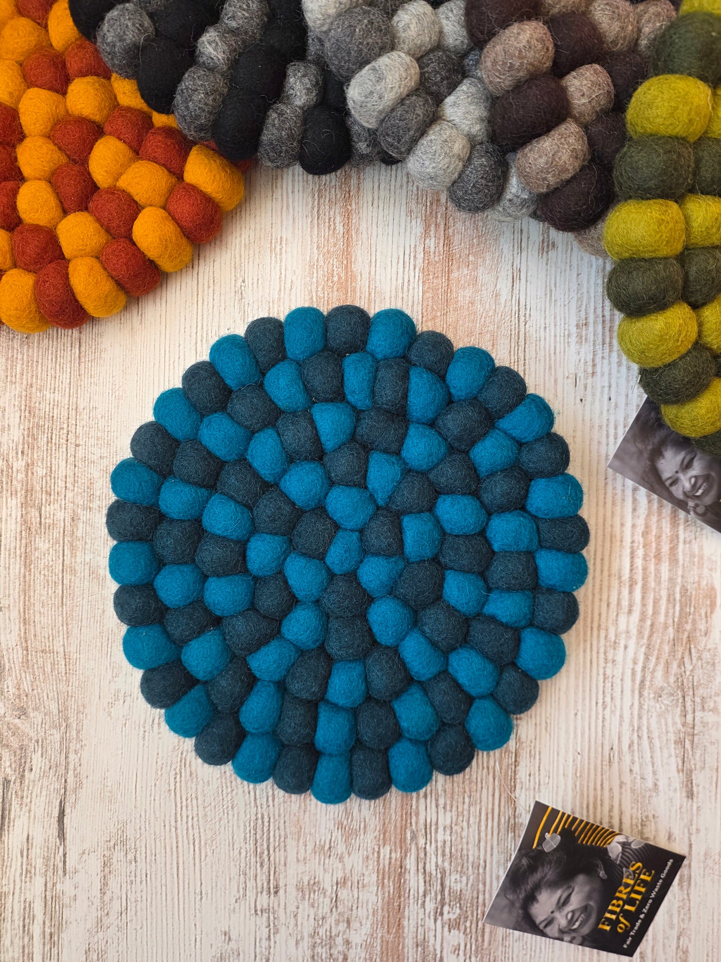 Felt Hot Pad / Trivet | Teal / Emerald