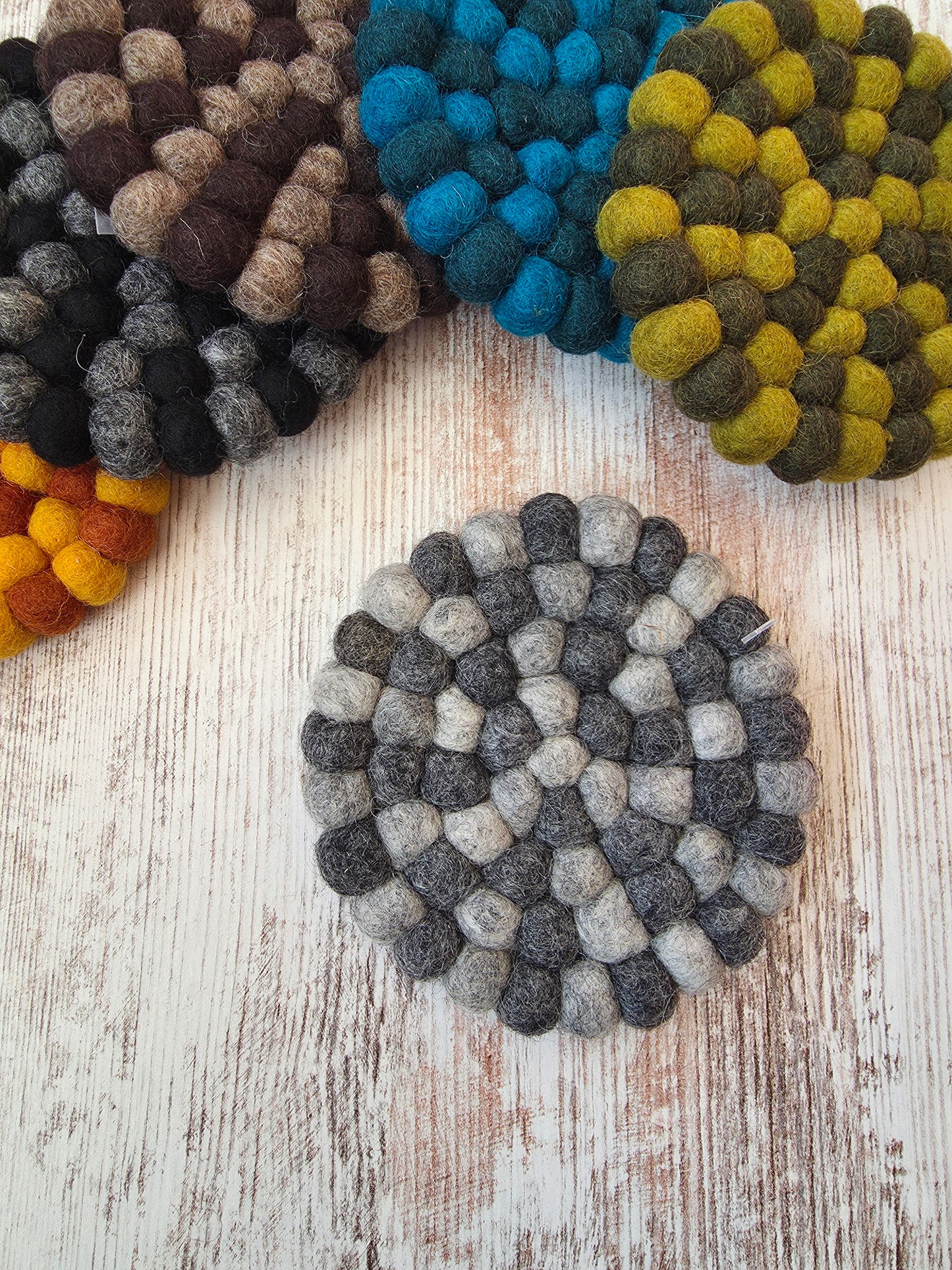 Felt Coaster | Flecked Grey / Flecked Steel