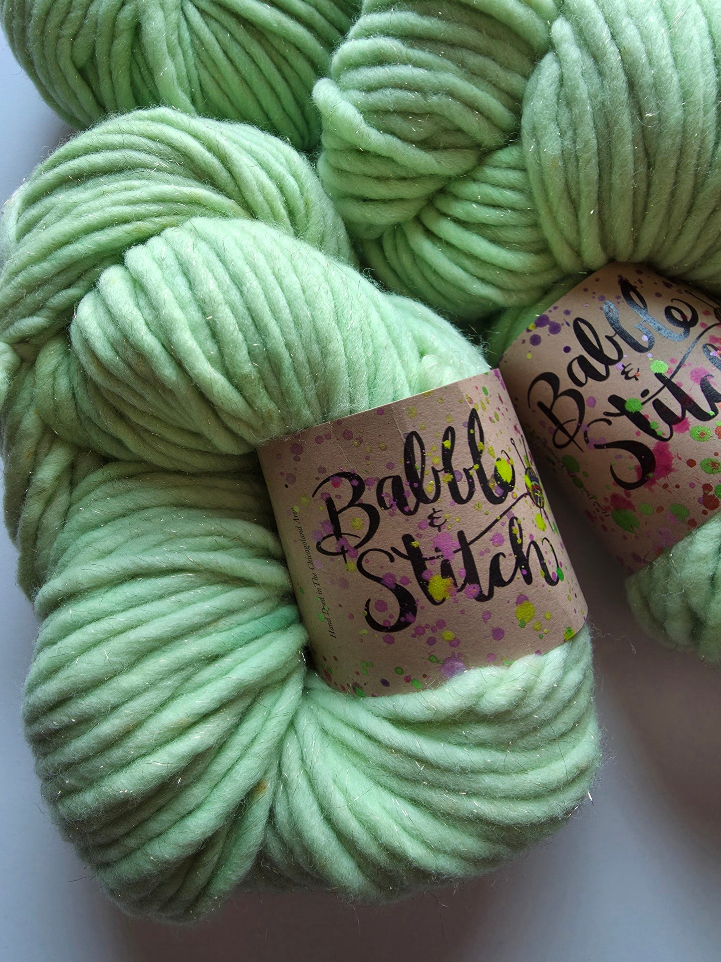 Babble and Stitch Yarn | Super Chunky Glam | Lucky Charm