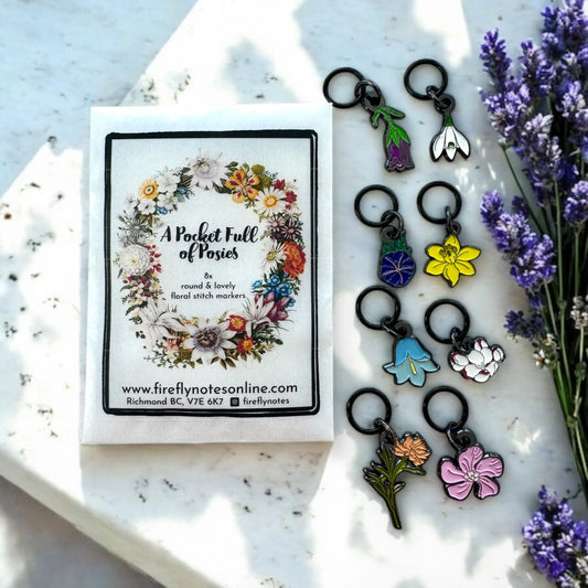 A Pocket Full Of Posies Stitch Markers Set (Set of 8)