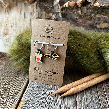 Love MN and Loon Stitch Marker Set