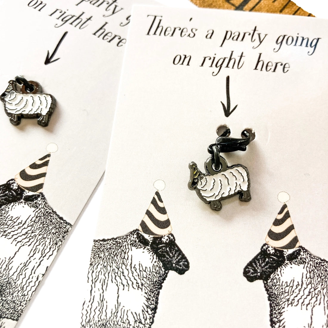 Removable Party Sheep Stitch Marker (Single Stitch Marker)
