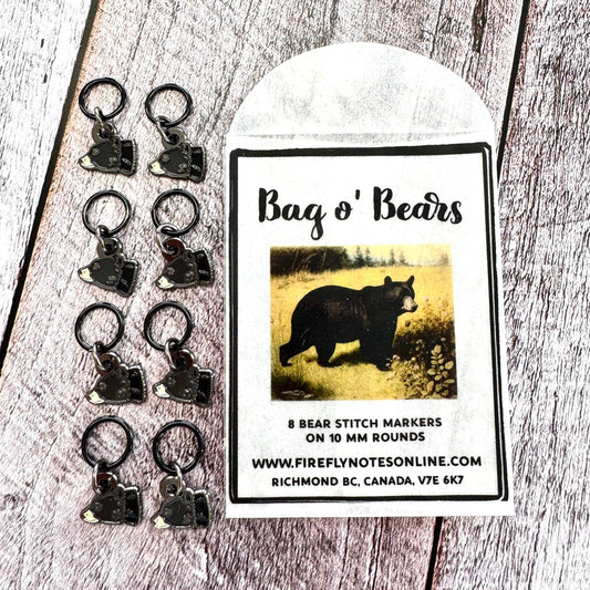 Bag O' Bears Stitch Markers Set of 8