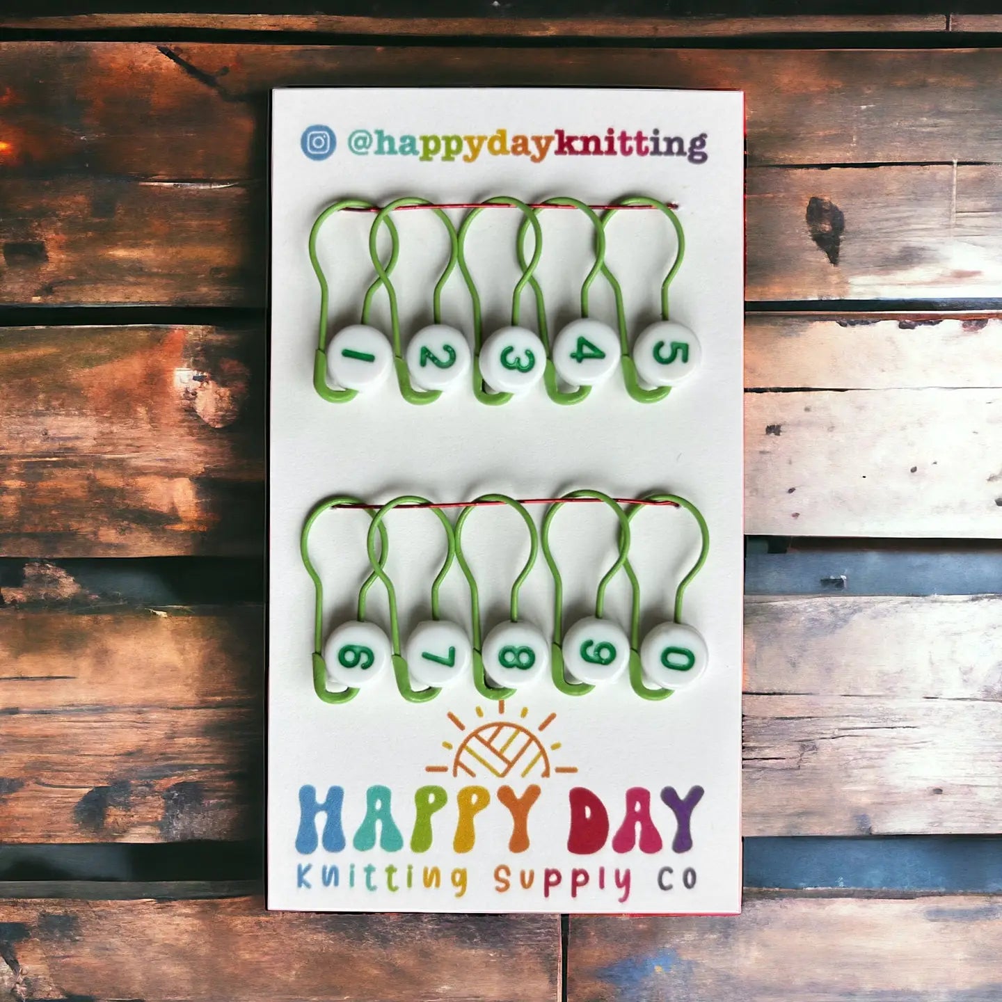 Numbered Bulb Pin Stitch Marker Set