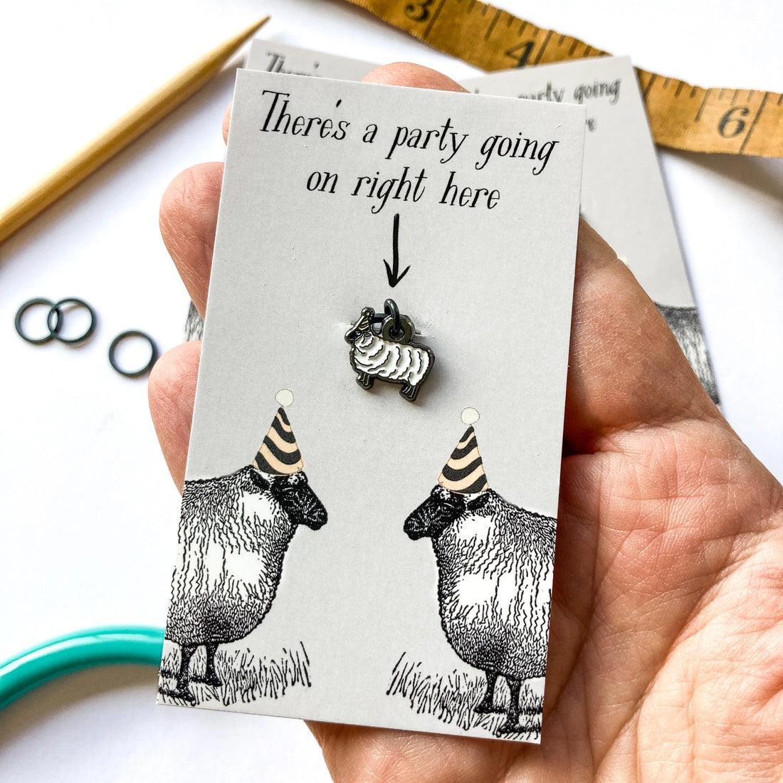 Removable Party Sheep Stitch Marker (Single Stitch Marker)