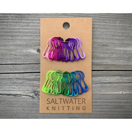 Neon Rainbow Bulb Stitch Marker Set
