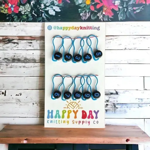 Numbered Bulb Pin Stitch Marker Set