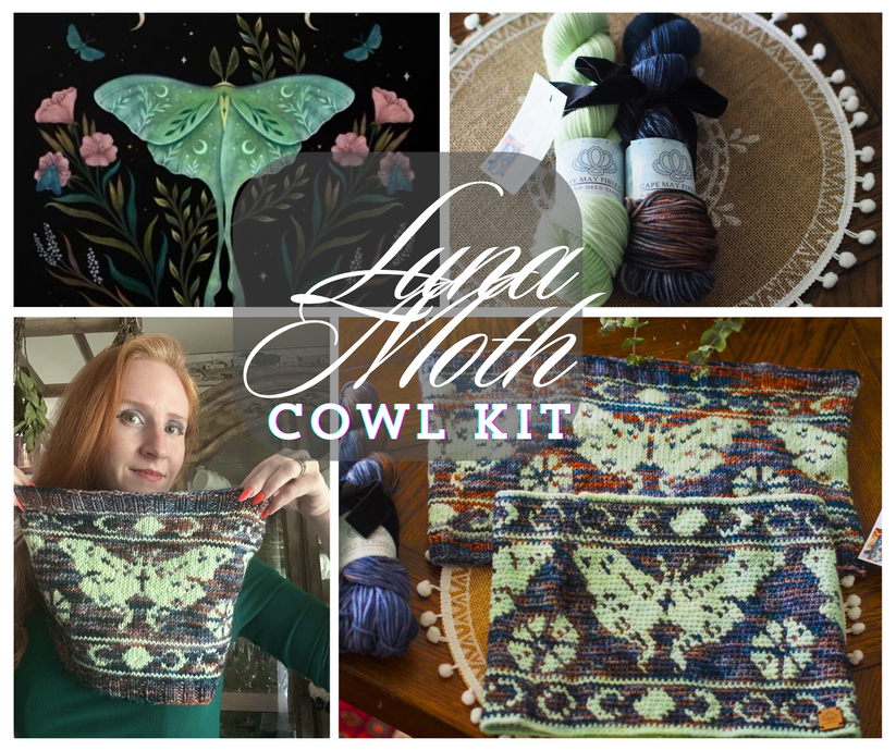 Cape May Fiber Co | Luna Moth Cowl Knitting Kit