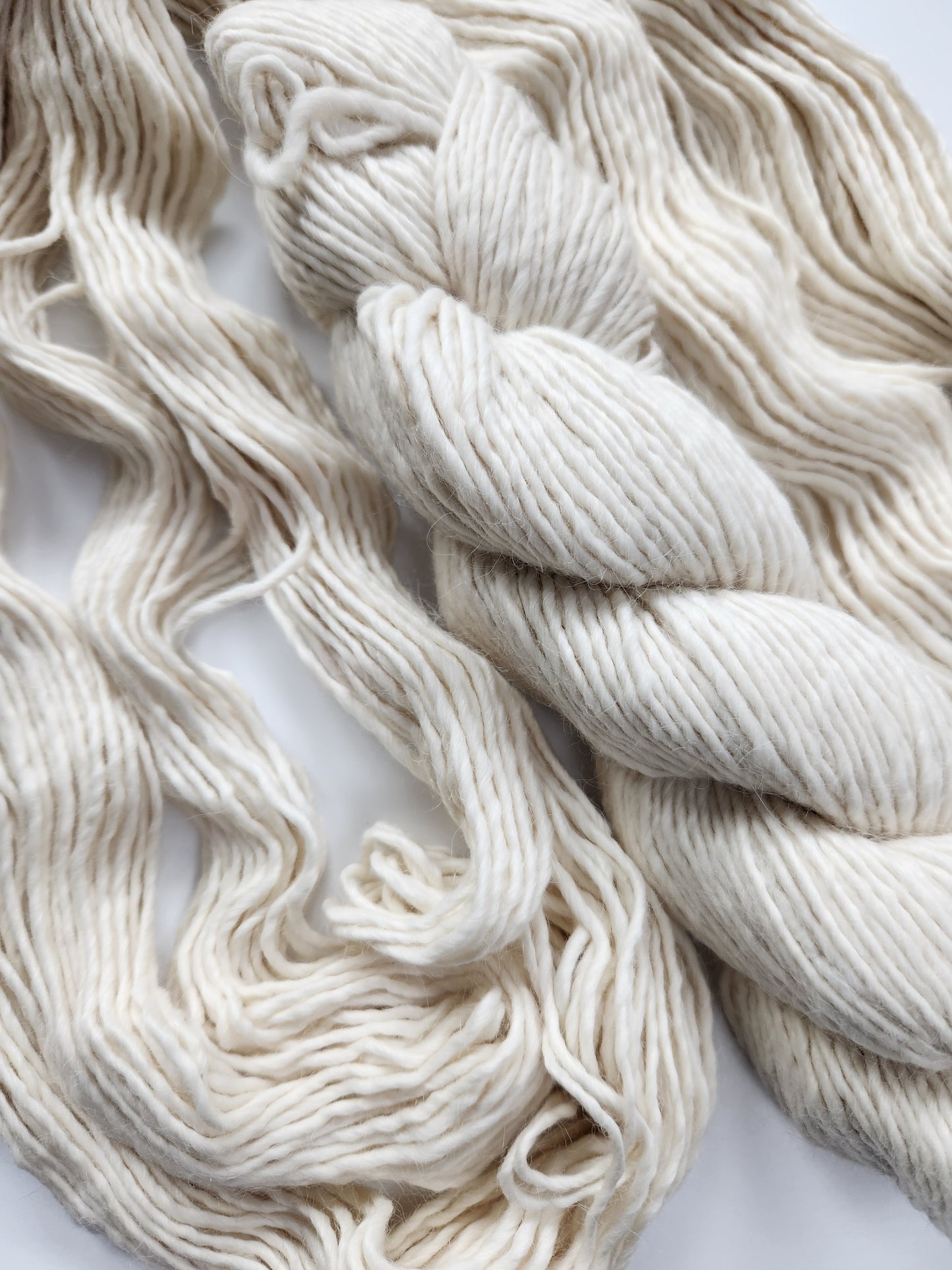 Blue Sky Fibers | Suri Merino | No. 410 | Snow | North Road Knits | Baby Suri Alpaca | Alpaca | Merino | Merino Wool | Worsted | Soft | Squishy | Plush | Smooth | Single Ply 