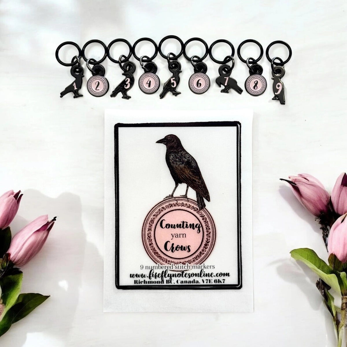 Counting Yarn Crow Markers (Set of 9)