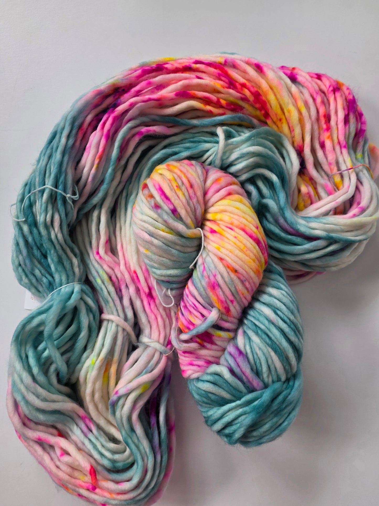 Danni's Designs Crafts | Super Bulky | April Showers | North Road Knits | 100% Superwash Merino | 98 yards | 150 grams | Hand Dyed | Hand Dyed in Washington State