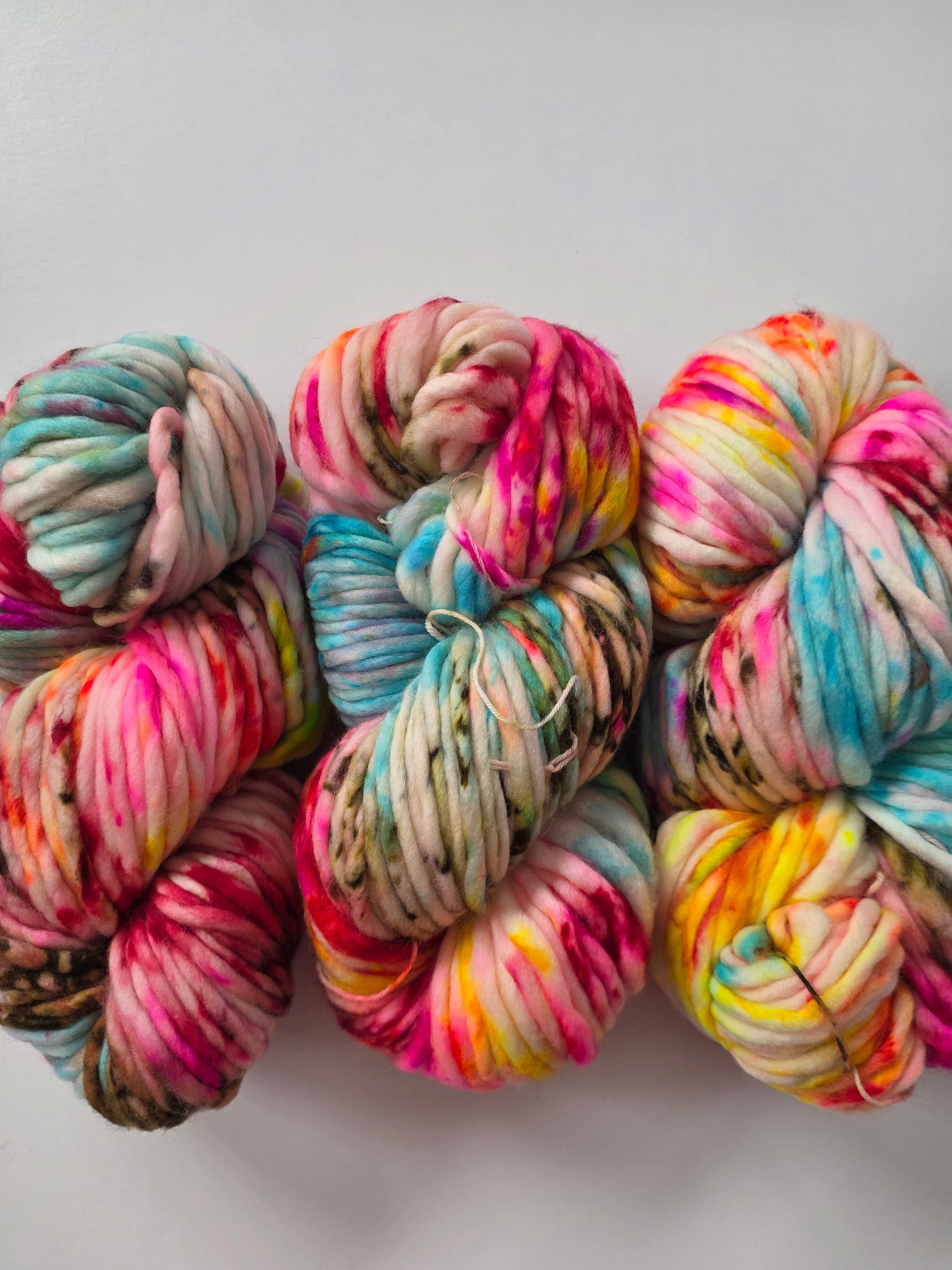 Danni's Designs Crafts | Super Bulky | Cheer | North Road Knits | 100% Superwash Merino | 98 yards | 150 grams | Hand Dyed | Hand Dyed in Washington State