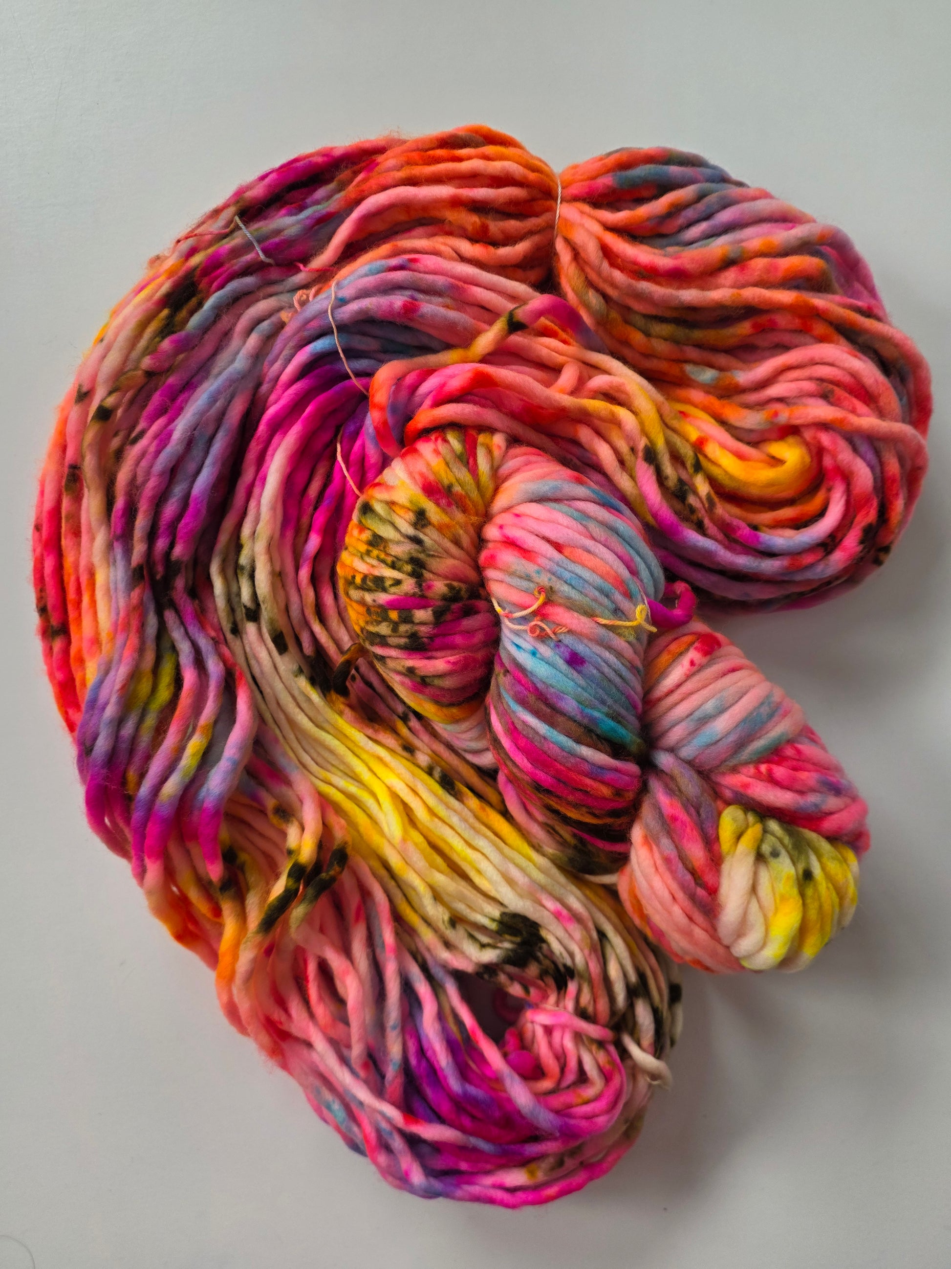 Danni's Designs Crafts | Super Bulky | Disco | North Road Knits | 100% Superwash Merino | 98 yards | 150 grams | Hand Dyed | Hand Dyed in Washington State