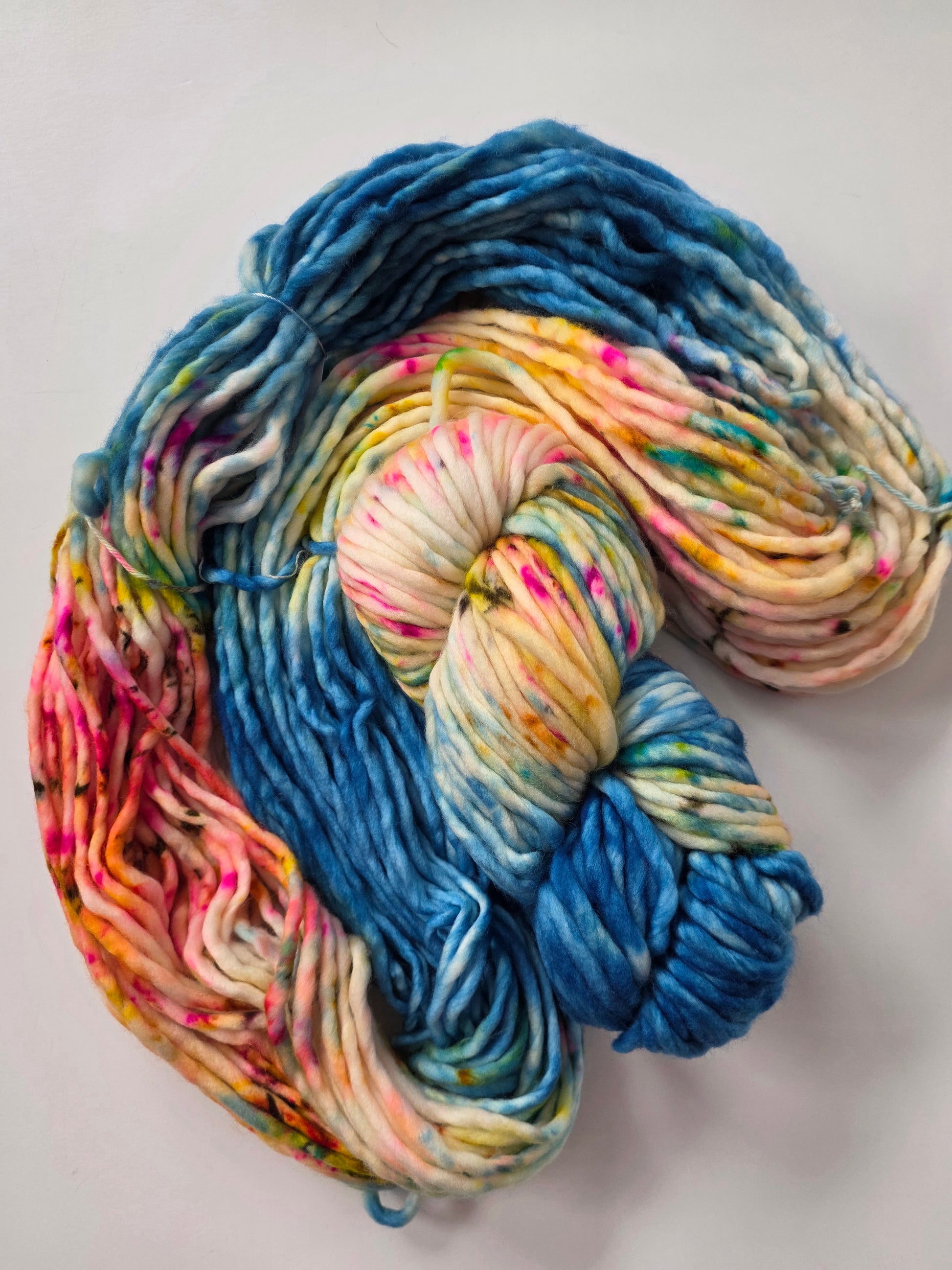 Danni's Designs Crafts | Super Bulky | Glass Beach | North Road Knits | 100% Superwash Merino | 98 yards | 150 grams | Hand Dyed | Hand Dyed in Washington State
