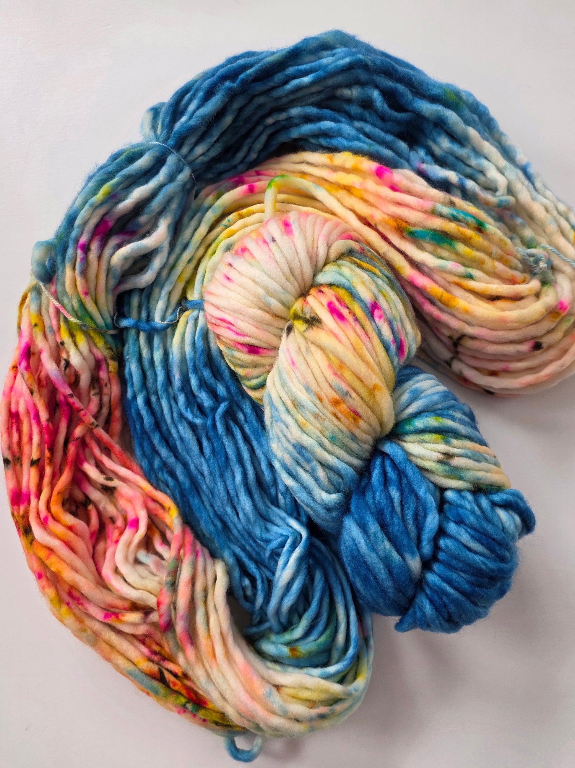 Danni's Designs Crafts | Super Bulky | Glass Beach | North Road Knits | 100% Superwash Merino | 98 yards | 150 grams | Hand Dyed | Hand Dyed in Washington State