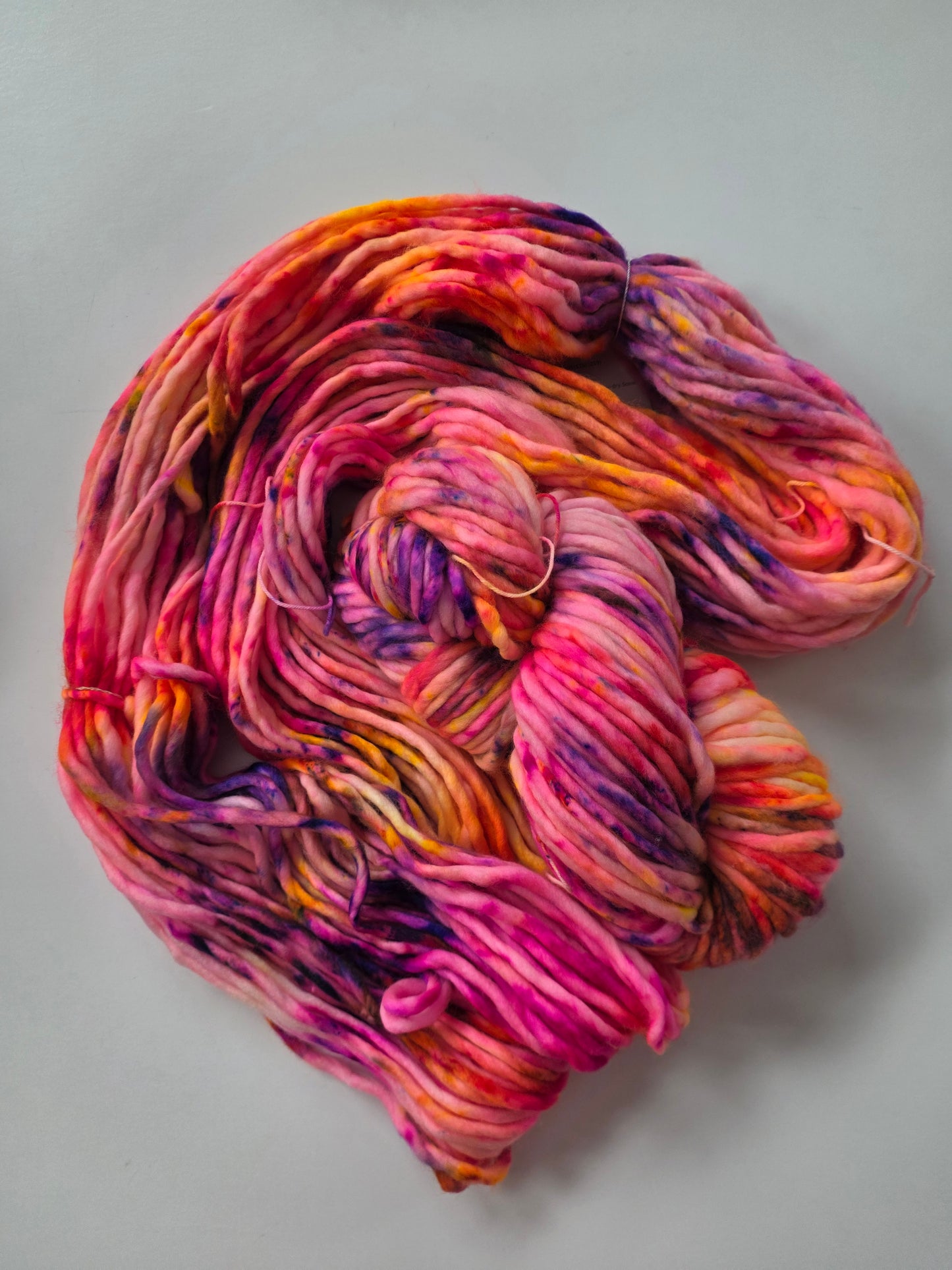 Danni's Designs Crafts | Super Bulky | Solar Flare | North Road Knits | 100% Superwash Merino | 98 yards | 150 grams | Hand Dyed | Hand Dyed in Washington State