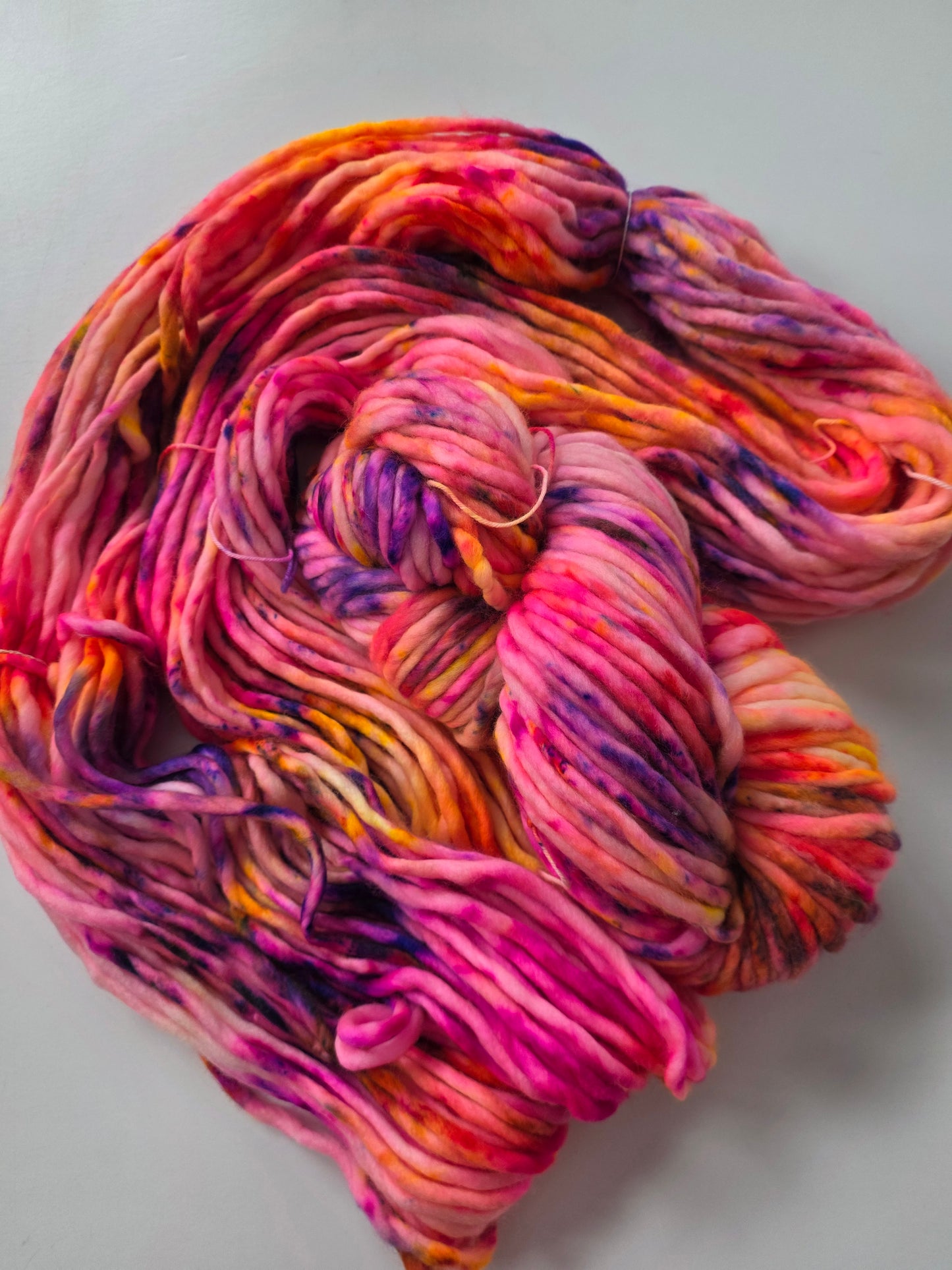 Danni's Designs Crafts | Super Bulky | Solar Flare | North Road Knits | 100% Superwash Merino | 98 yards | 150 grams | Hand Dyed | Hand Dyed in Washington State