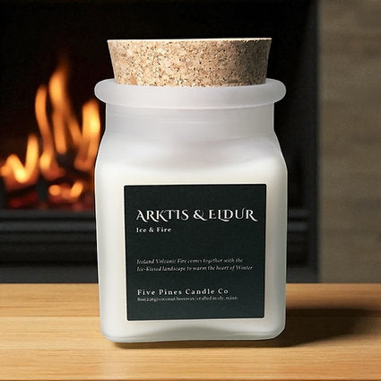 Five Pines Candle Co | Arktis & Elder | North Road Knits | coconut wax | beeswax | Hand Poured | Ely, MN | Woman Owned | Toxin Free | Wood Wick 