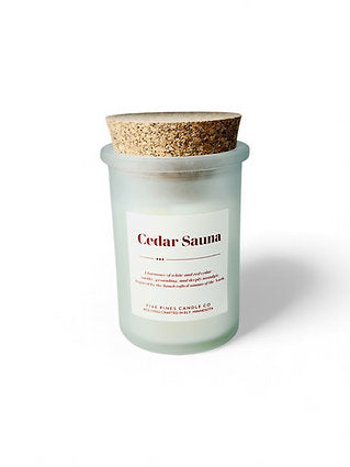 Five Pines Candle Co | Cedar Sauna | North Road Knits | coconut wax | beeswax | Hand Poured | Ely, MN | Woman Owned | Toxin Free | Wood Wick 