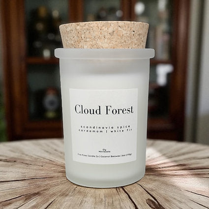 Five Pines Candle Co | Cloud Forest | North Road Knits | coconut wax | beeswax | Hand Poured | Ely, MN | Woman Owned | Toxin Free | Wood Wick 