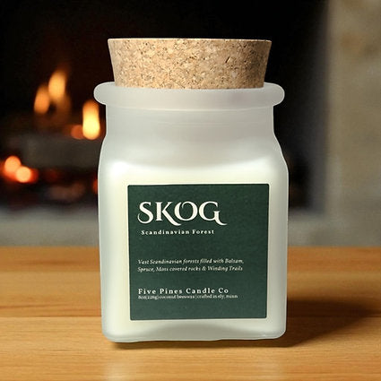 Five Pines Candle Co | Skog | North Road Knits | coconut wax | beeswax | Hand Poured | Ely, MN | Woman Owned | Toxin Free | Wood Wick 