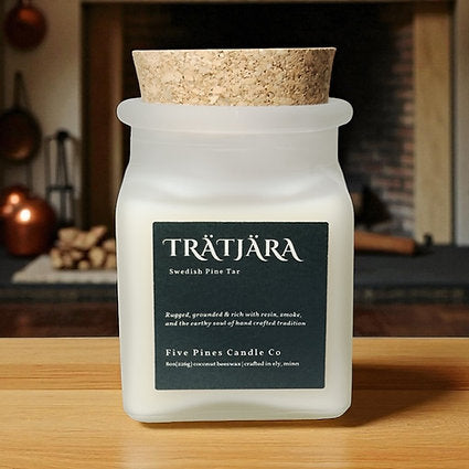 Five Pines Candle Co | Tratjara | North Road Knits | coconut wax | beeswax | Hand Poured | Ely, MN | Woman Owned | Toxin Free | Wood Wick 