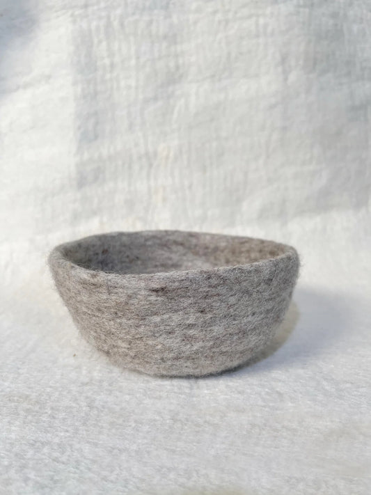 Small Felt Bowl | Flecked Beige