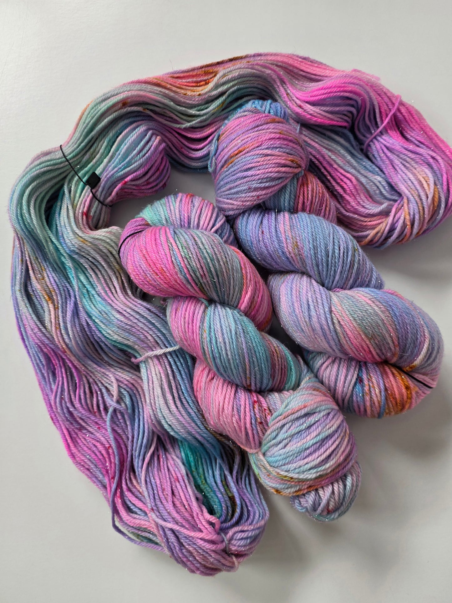 Honey and Clover | DK | Sport | Taylor's Version | North Road Knits | Hand Dyed | Merino Wool | Nylon | Stelina | Sparkle