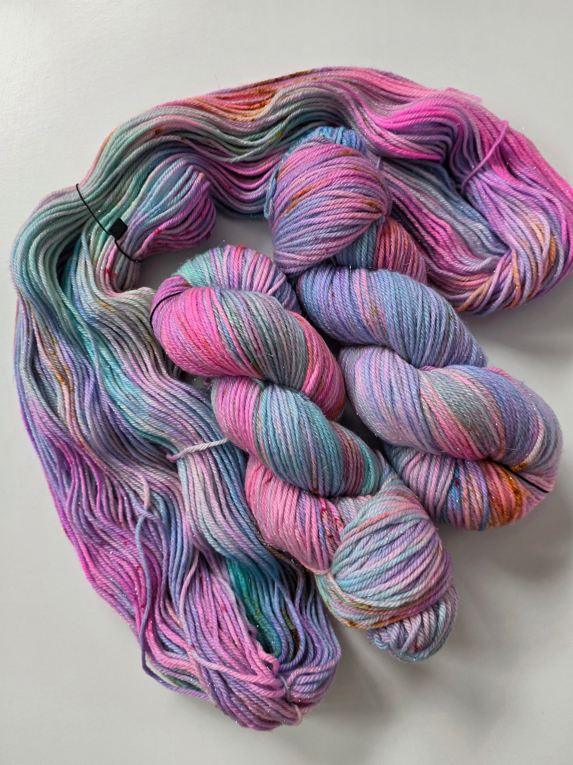 Honey and Clover | DK | Sport | Taylor's Version | North Road Knits | Hand Dyed | Merino Wool | Nylon | Stelina | Sparkle