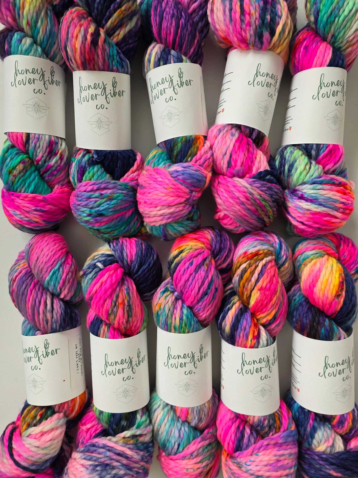 Honey and Clover | Light Super Bulky | I Can't Feel My Face | North Road Knits | Hand Dyed | Merino Wool | 100% Superwash Merino