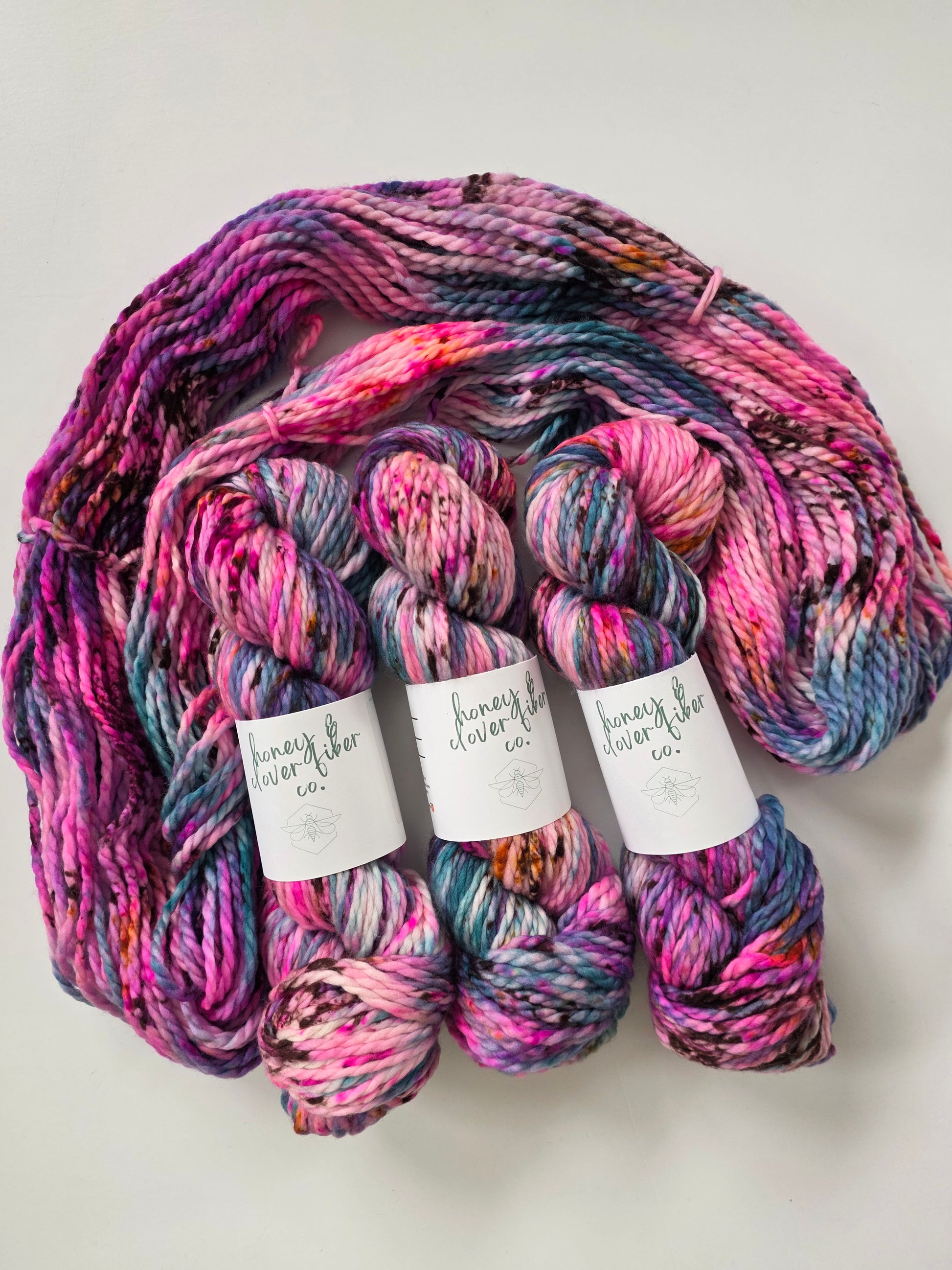 Honey and Clover | Light Super Bulky | Silent Lucidity | North Road Knits | Hand Dyed | Merino Wool | 100% Superwash Merino